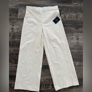 NWT J&L Atelier White Wide-Leg Pants